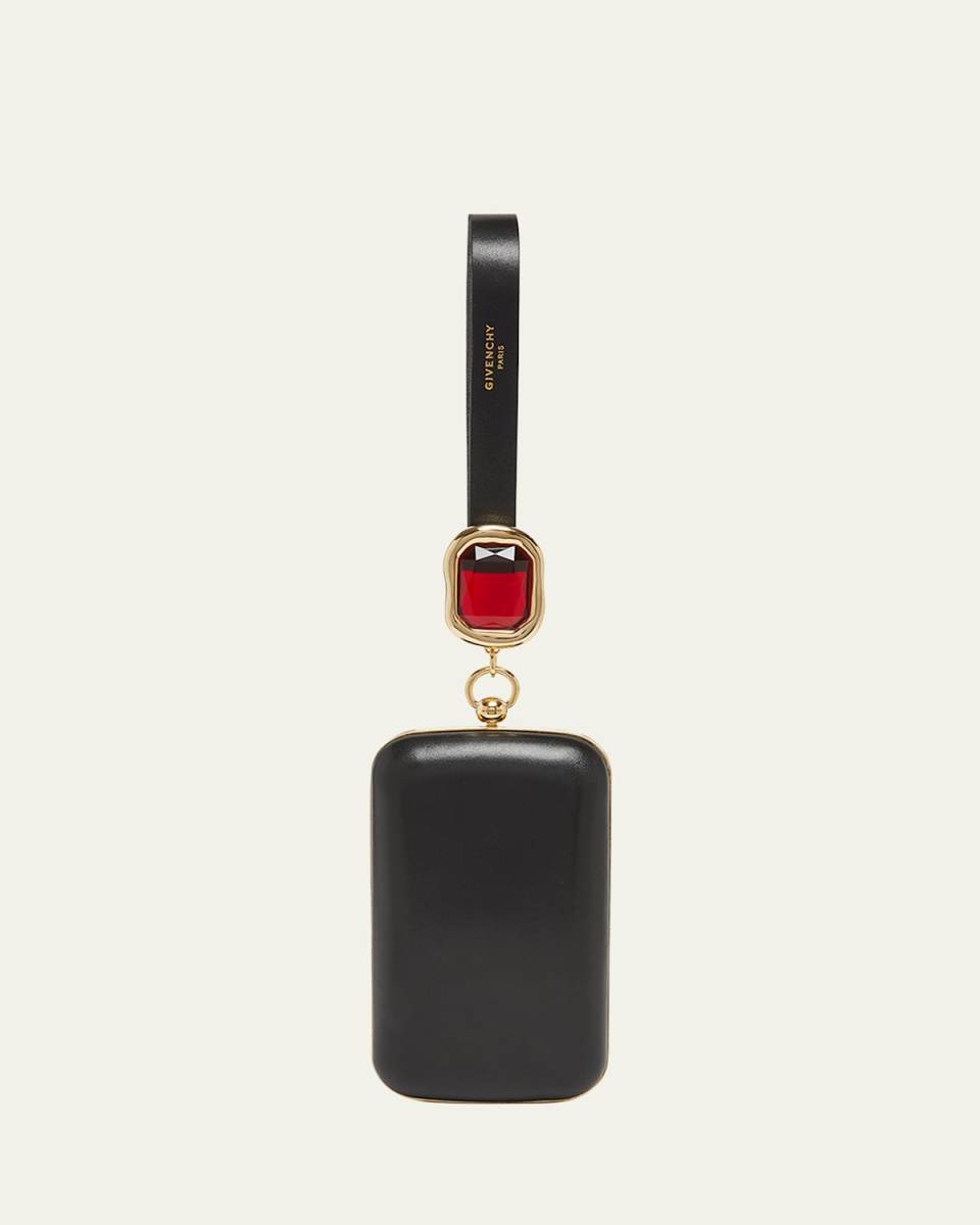 Show Crystal-Embellished Minaudiere in Nappa Leather